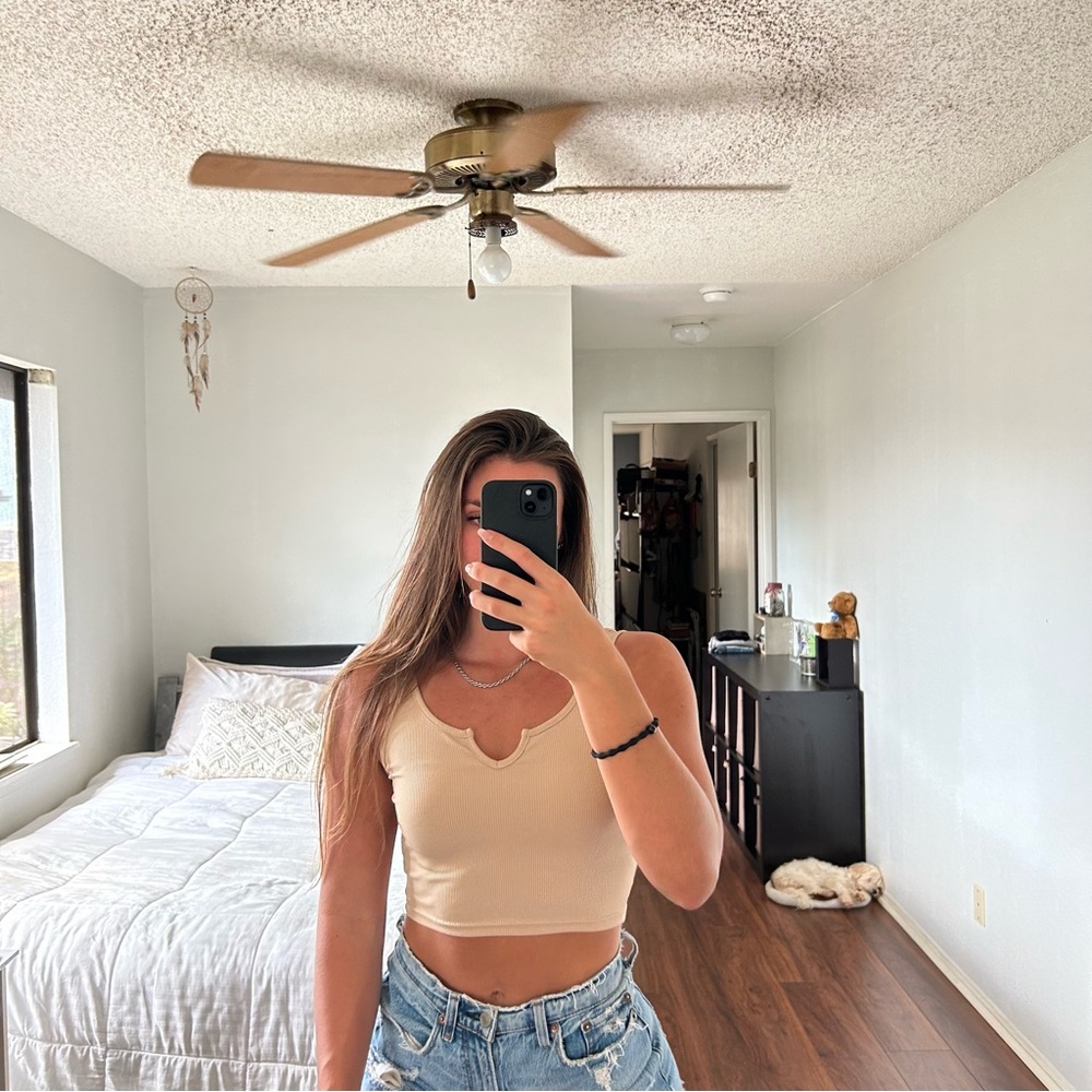 Shein Crop Top - Beige